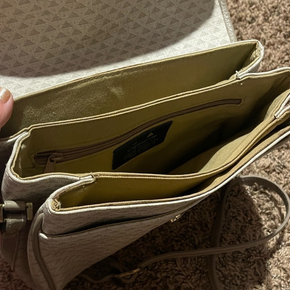 Vintage 1984 Liz Claiborne Purse - Beige Triangle - Picture 3 of 6